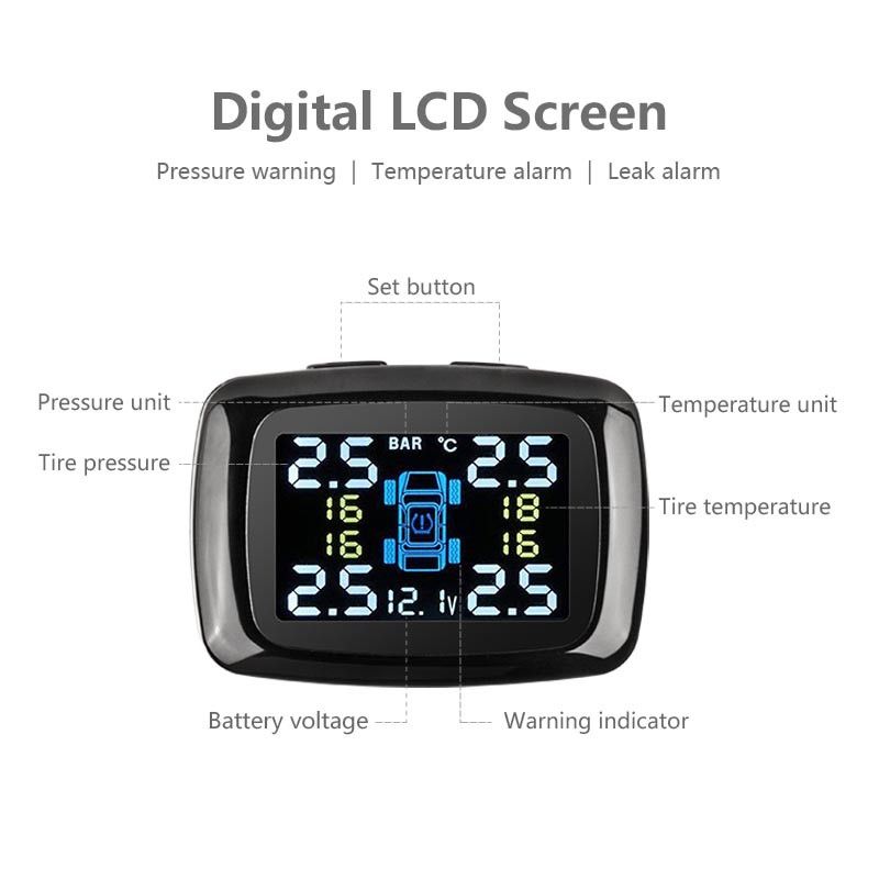 Tpms Cigarette Led Display External Internal Sensors Usb