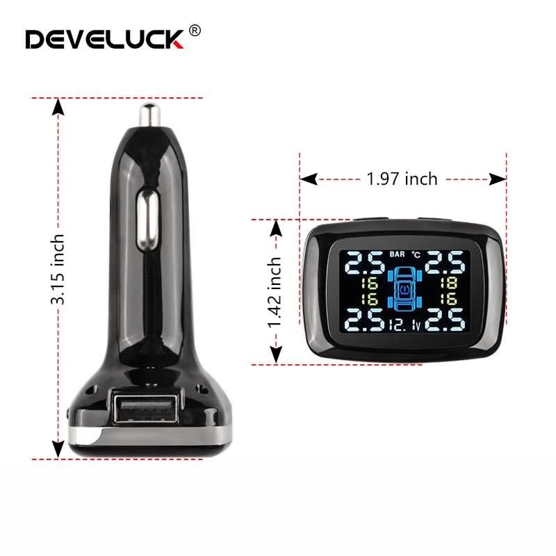 Tpms Cigarette Led Display External Internal Sensors Usb