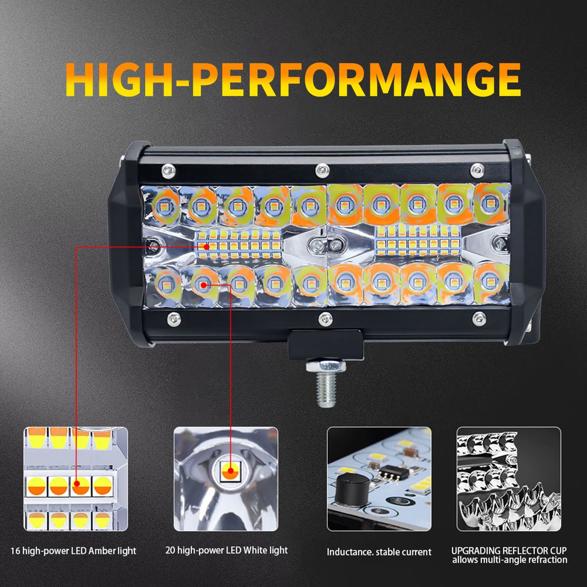 2Pcs 7Inch Led Work Light Bar Led Flood Spot Combo Fog Lamp