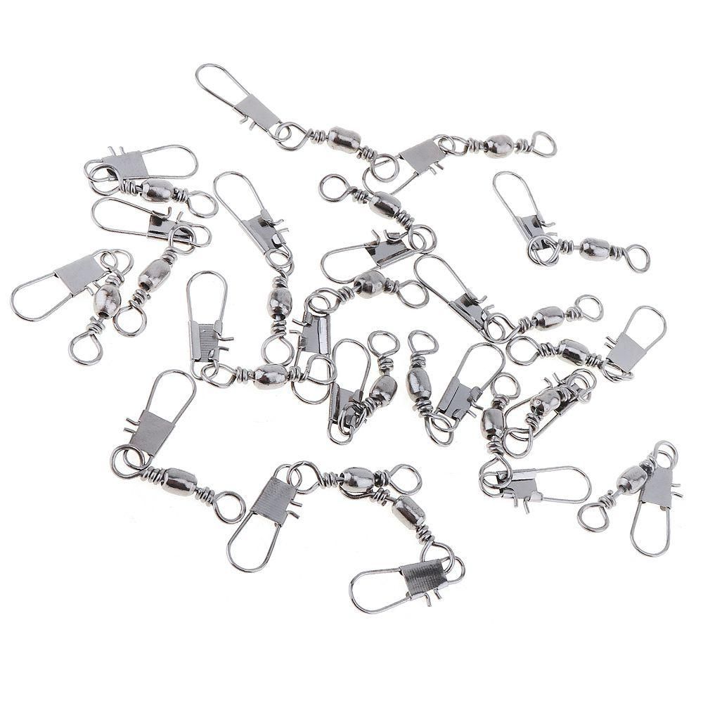200pcs Swivel barrel safety circlips Solid tackle connector