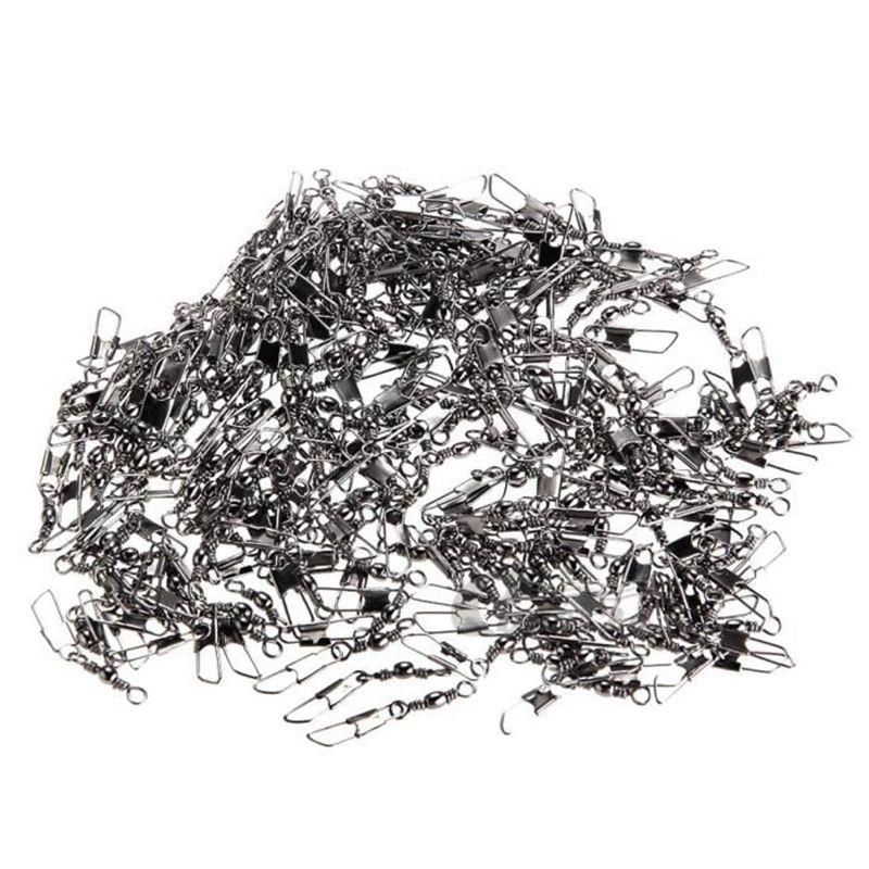 200pcs Swivel barrel safety circlips Solid tackle connector