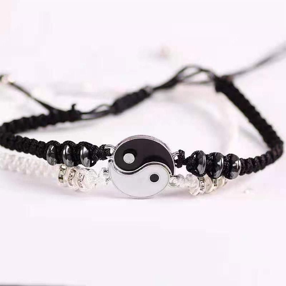 2Pcs/Set Couple Yin-Yang Tai-Chi Bracelets For Best Friends Lovers Valentines