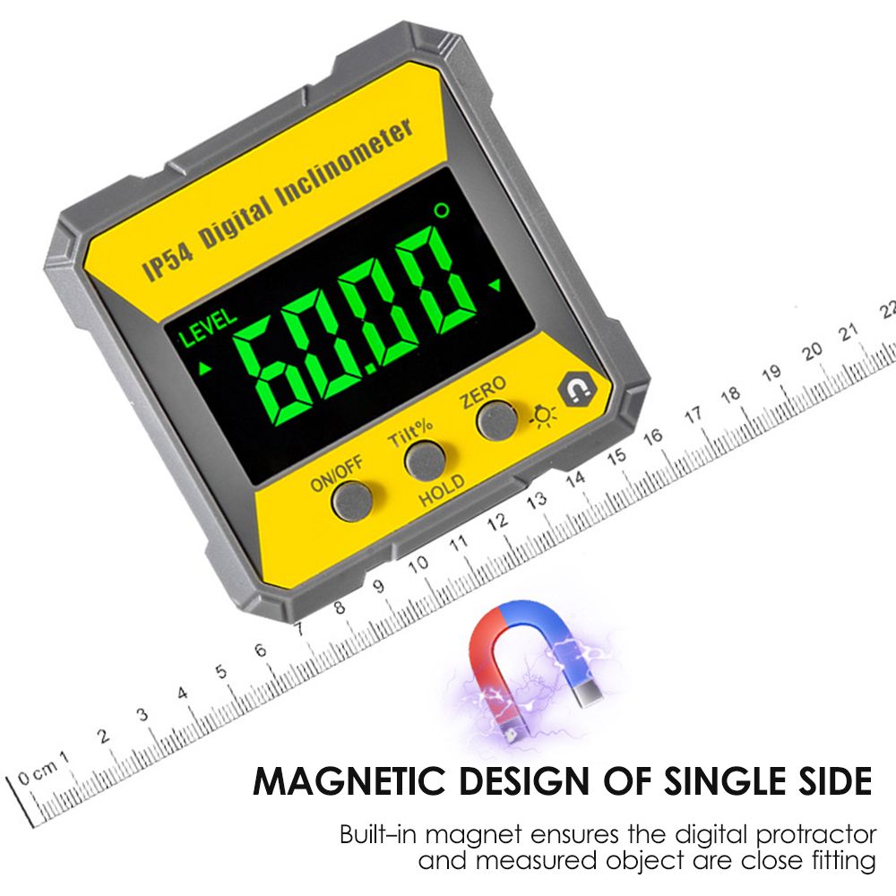 4 X 90 Degrees Digital LCD Protractor Inclinometer Magnetic