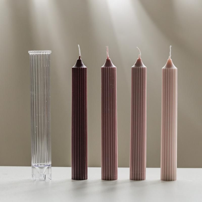 DIY Handmade Supplies Scented Romantic Dinner Candle Injection Mould Long Pillar Gear Tip Wax Acrylic Candle Mold