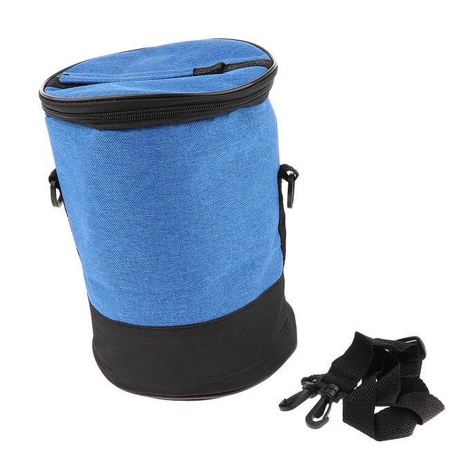 Insulated Reusable Picnic Lunch Bags Boxes, Round Blue (26x18mm)