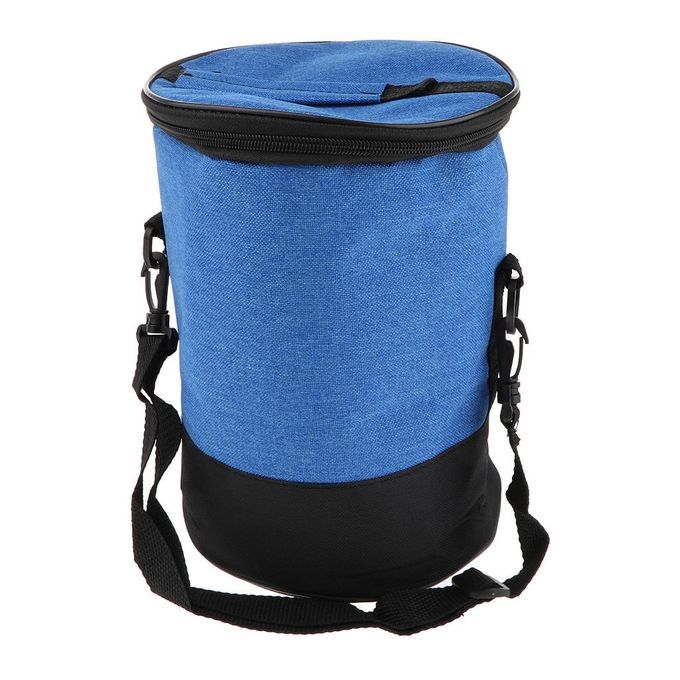 Insulated Reusable Picnic Lunch Bags Boxes, Round Blue (26x18mm)