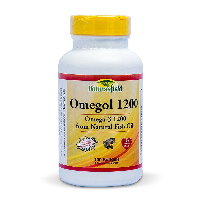 Omegol 1200 Cholesterol Free Natural Fish Oil