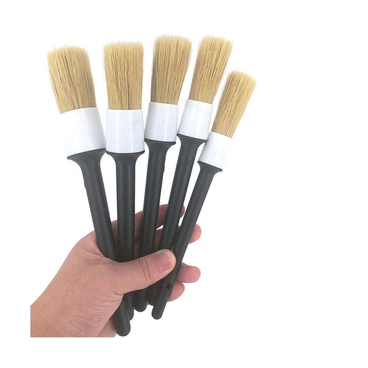 Car Exterior Interior Detail Brush 5Pcs Hair Bristle