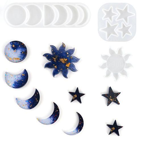 Sun Moon Star Mold Handmade DIY Crystal Epoxy