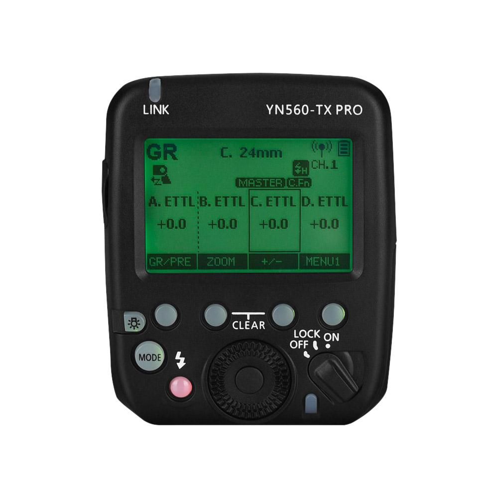 YONGNUO YN560-TX PRO 2.4G On-camera Flash Trigger Speedlite Wireless Transmitter with LCD Screen Replacement for Canon DSLR Camera for YN862C/YN968C/YN200/YN560III/YN560IV/YN860Li/YN720/YN660/YN685 Speedlite for YN622CII/RF60