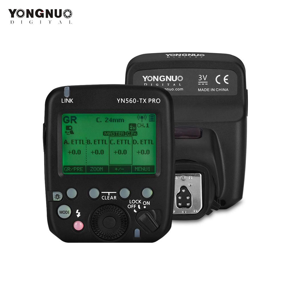 YONGNUO YN560-TX PRO 2.4G On-camera Flash Trigger Speedlite Wireless Transmitter with LCD Screen Replacement for Canon DSLR Camera for YN862C/YN968C/YN200/YN560III/YN560IV/YN860Li/YN720/YN660/YN685 Speedlite for YN622CII/RF60