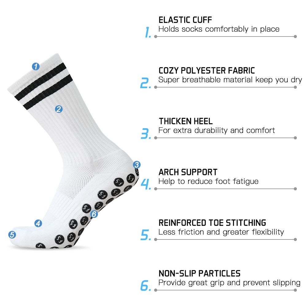 1 Pair Anti Slip Soccer Socks Team Sports Socks Outdoor