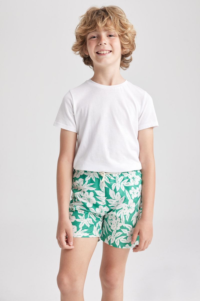 Boy Special Collection Regular Fit Woven Swimming Short - Green
