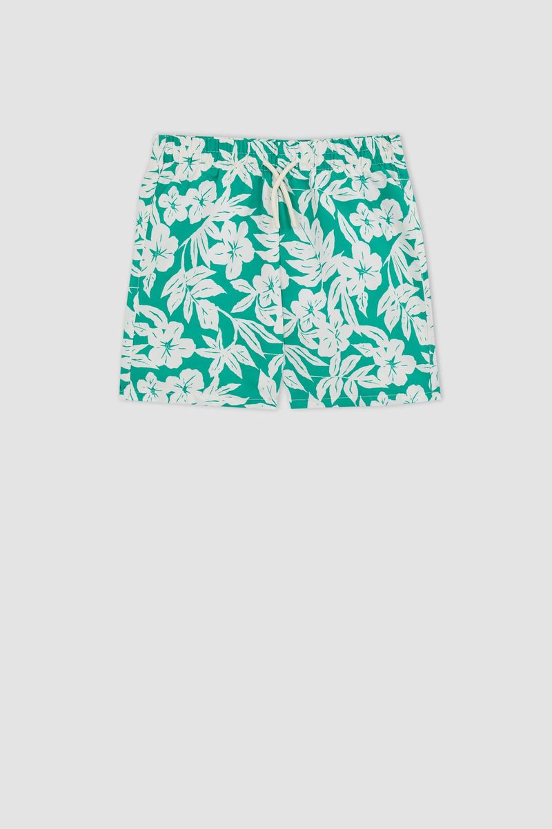 Boy Special Collection Regular Fit Woven Swimming Short - Green