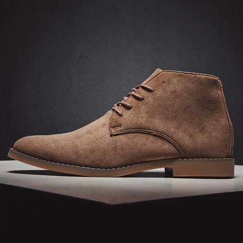 Chelsea Boots Men Handmade Suede Leather Boots Men Shoes Ankle Boot Brown