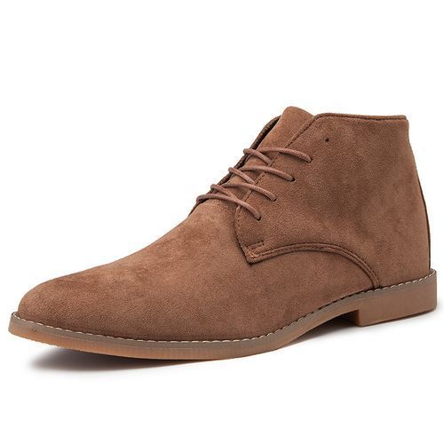 Chelsea Boots Men Handmade Suede Leather Boots Men Shoes Ankle Boot Brown