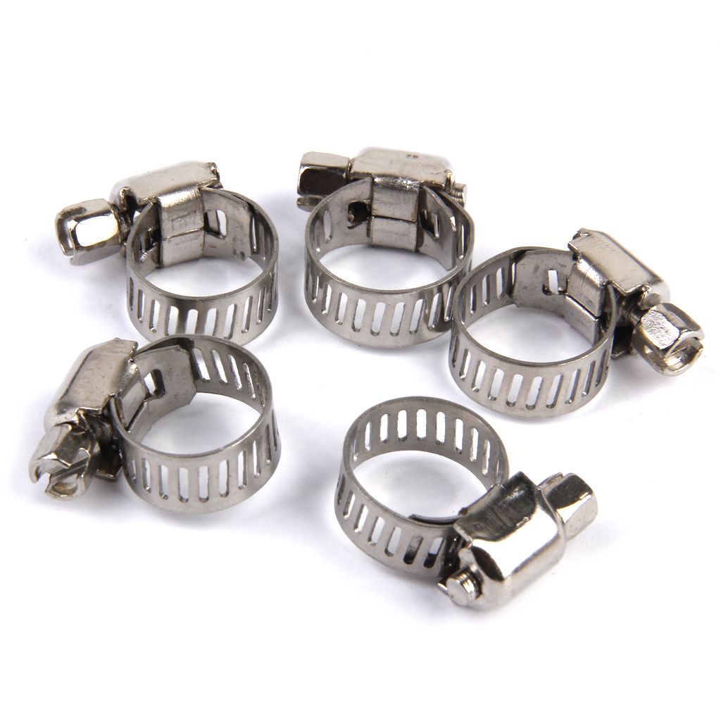 20pcs Adjustable Car Fuel Pipe Hose Clips Stainless Spring Clamps 8