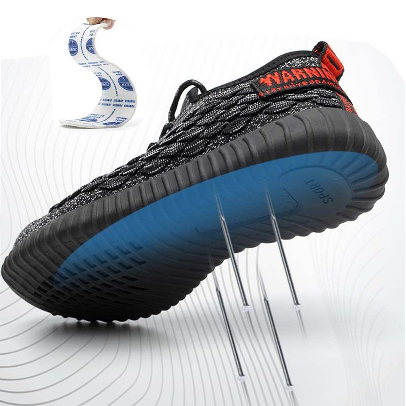 Men's Safety Shoes Steel Toe Cap Steel Sneaker Boots Grey