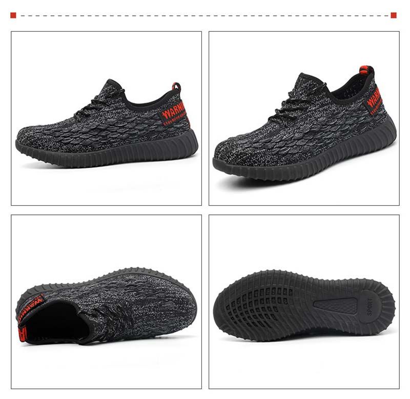 Men's Safety Shoes Steel Toe Cap Steel Sneaker Boots Grey