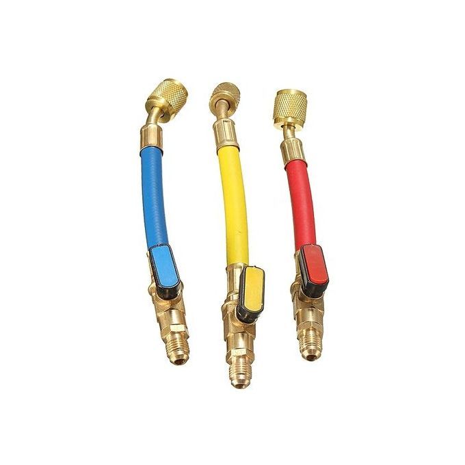 R134A R410A R12 R22 800 PSI Manifold Gauge Set A/C Refrigeration Charging Hoses