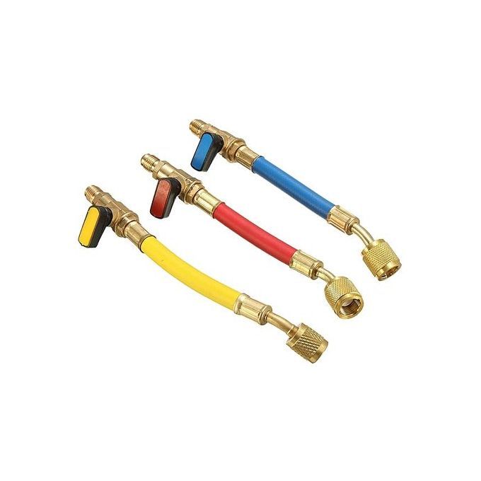 R134A R410A R12 R22 800 PSI Manifold Gauge Set A/C Refrigeration Charging Hoses