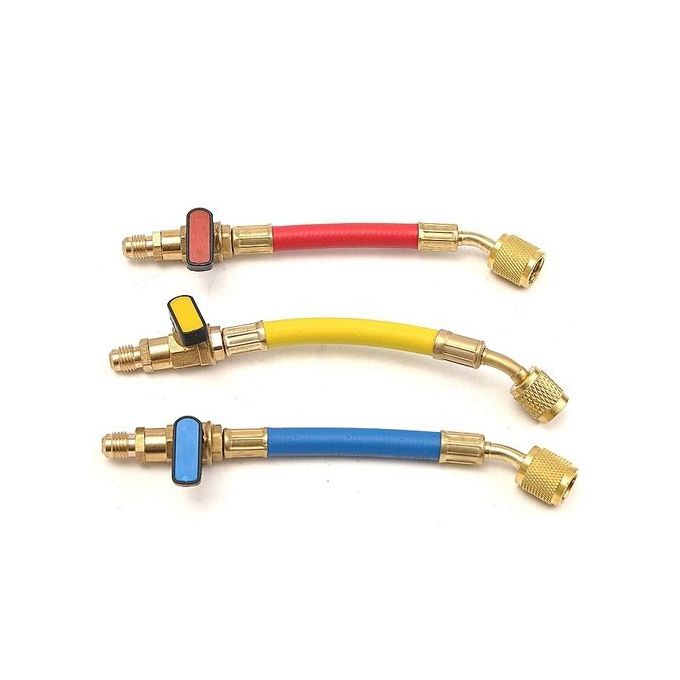 R134A R410A R12 R22 800 PSI Manifold Gauge Set A/C Refrigeration Charging Hoses
