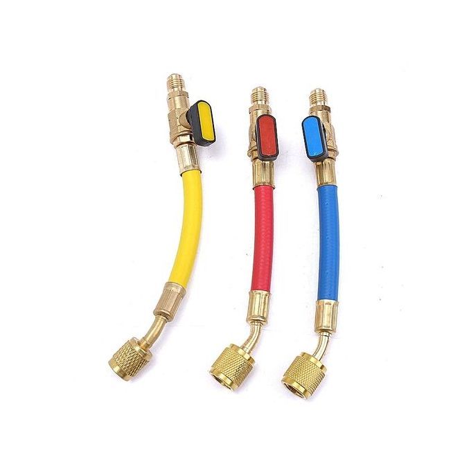 R134A R410A R12 R22 800 PSI Manifold Gauge Set A/C Refrigeration Charging Hoses