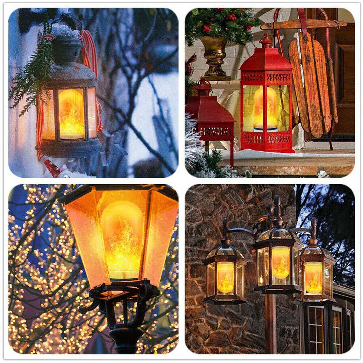 1/2/4pcs E27 B22 99 LED Bulb Flame Effect Light Bulb Flickering Flame Bulb Lamp 1PCS-B22