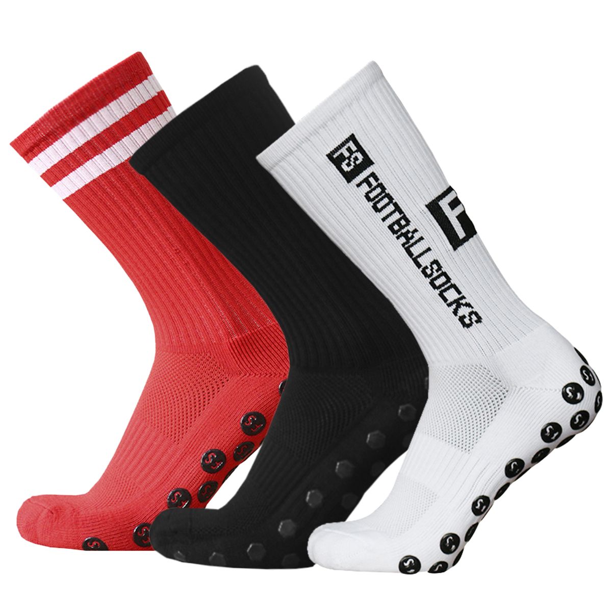 3 Pairs Football Socks Soccer Socks For Adult Men Non-Slip