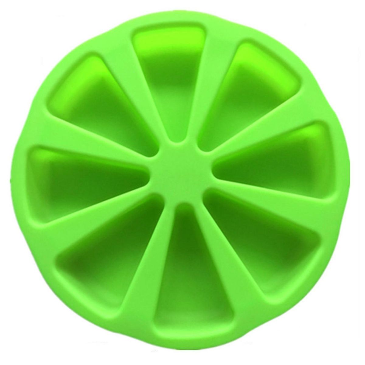 8-cavity Silicone Triangle Cake Mold Easy Release for Sandwiches Green