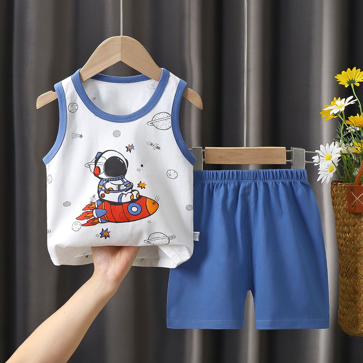 Summer Pure Cotton New Children's Vest Set-LUAN