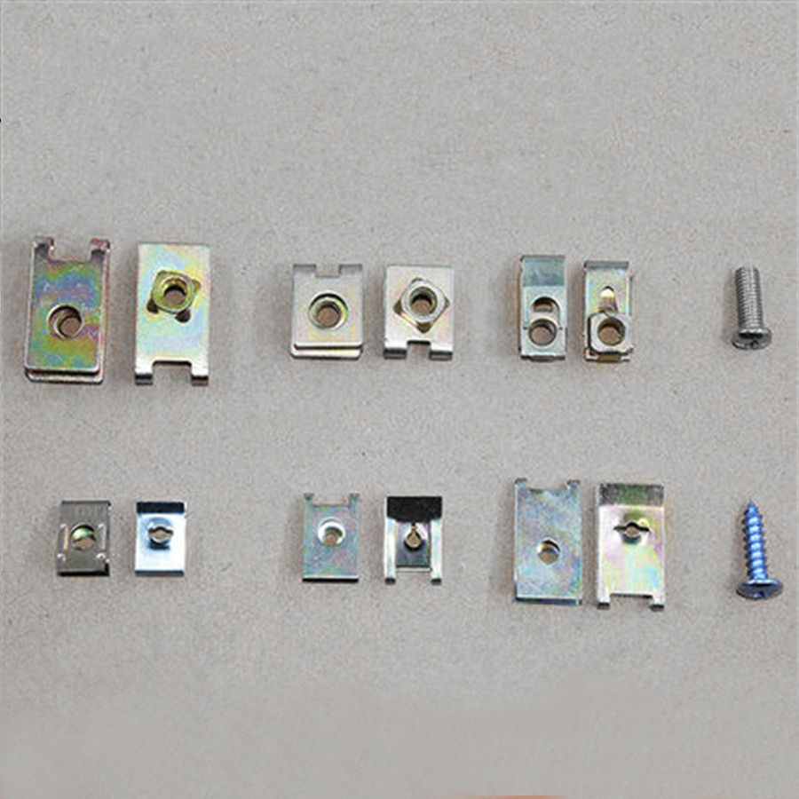 100pcs Mixed Car Door Panel Fastener Fixed Screw U Type
