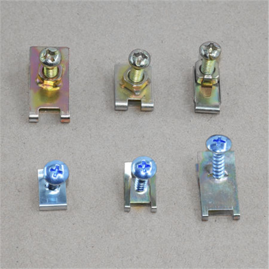 100pcs Mixed Car Door Panel Fastener Fixed Screw U Type