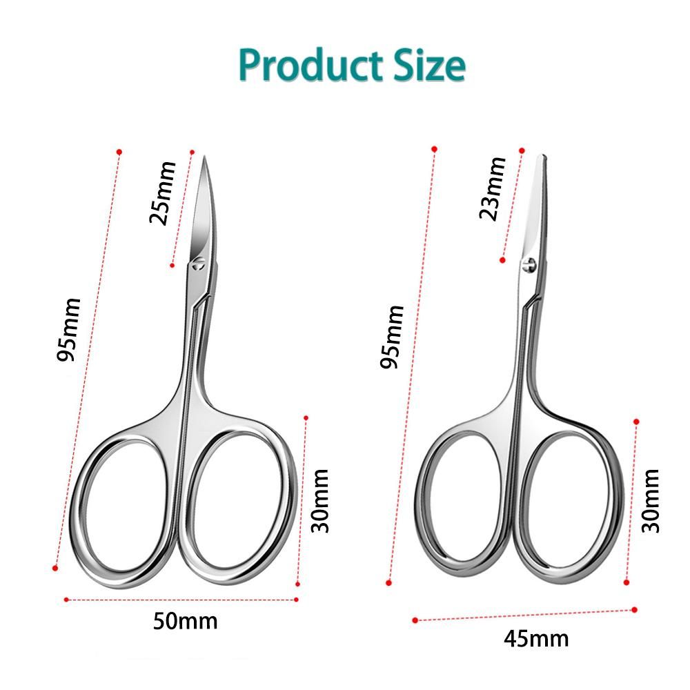 Facial Hair Small Grooming Scissors, Stainless Steel Eyebrow Nose Hair Trimming Scissors For Men Women