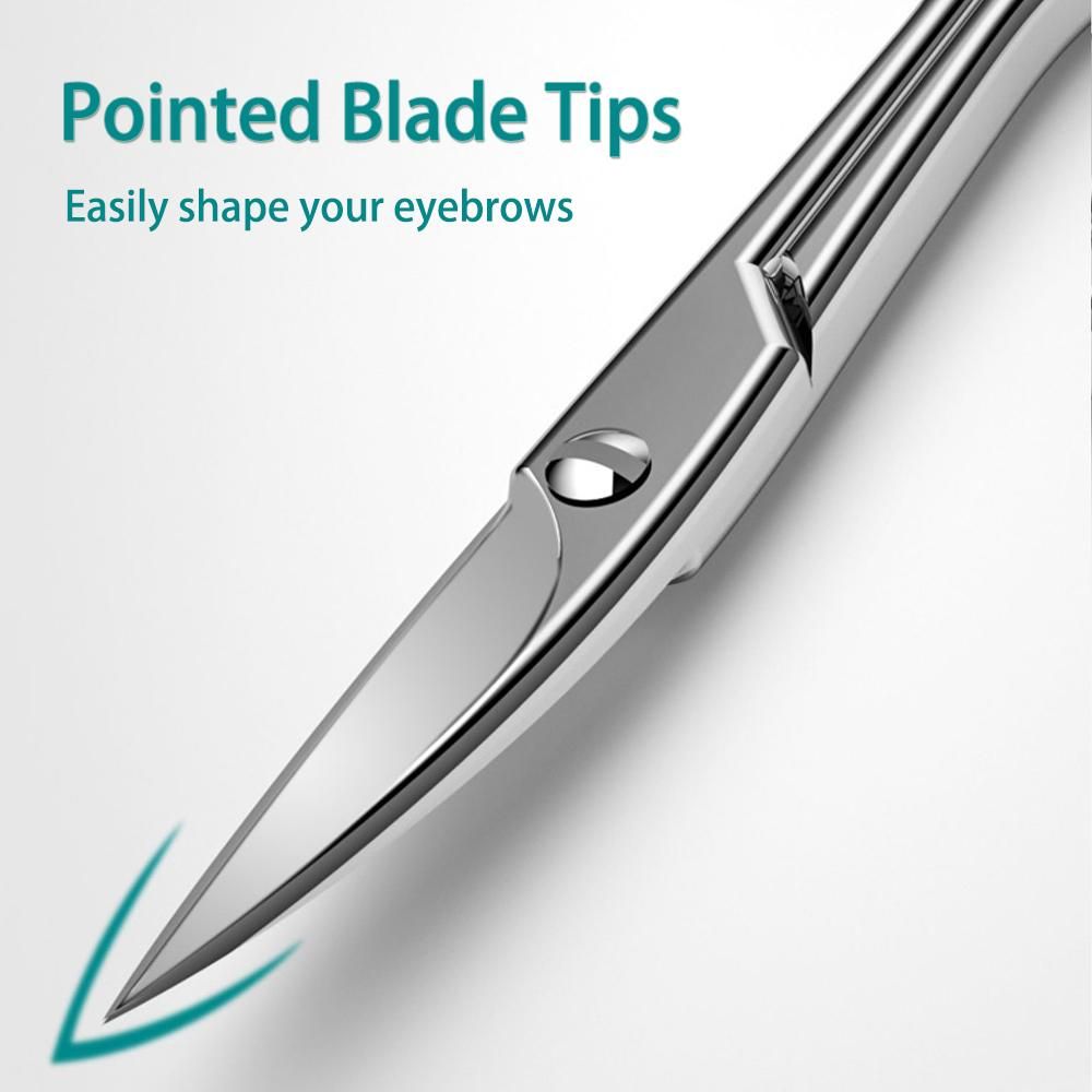 Facial Hair Small Grooming Scissors, Stainless Steel Eyebrow Nose Hair Trimming Scissors For Men Women