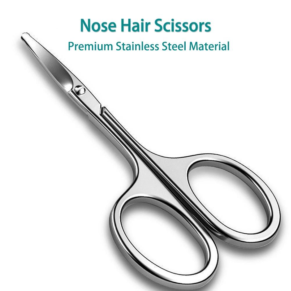 Facial Hair Small Grooming Scissors, Stainless Steel Eyebrow Nose Hair Trimming Scissors For Men Women