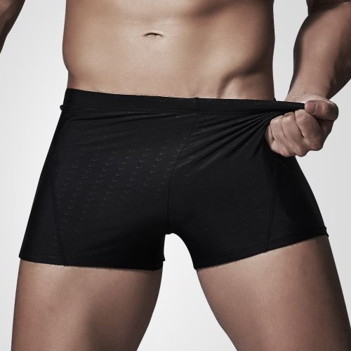 New Men Swim Suit Waterproof Square Leg Elastic Swimwear