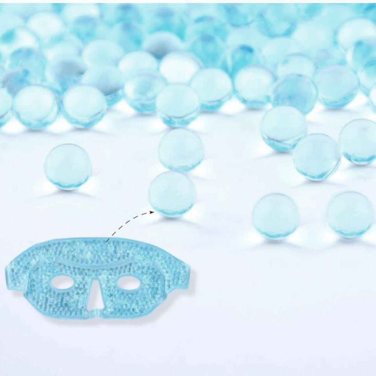 Ice Face / Eye Mask Reusable With Plush Backing For Allergies, Blue