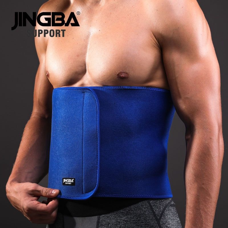 Back Waist Support Sweat Belt Waist Trainer Waist Trimmer Musculation Abdominale Fitness Belt Sports Safety-blue
