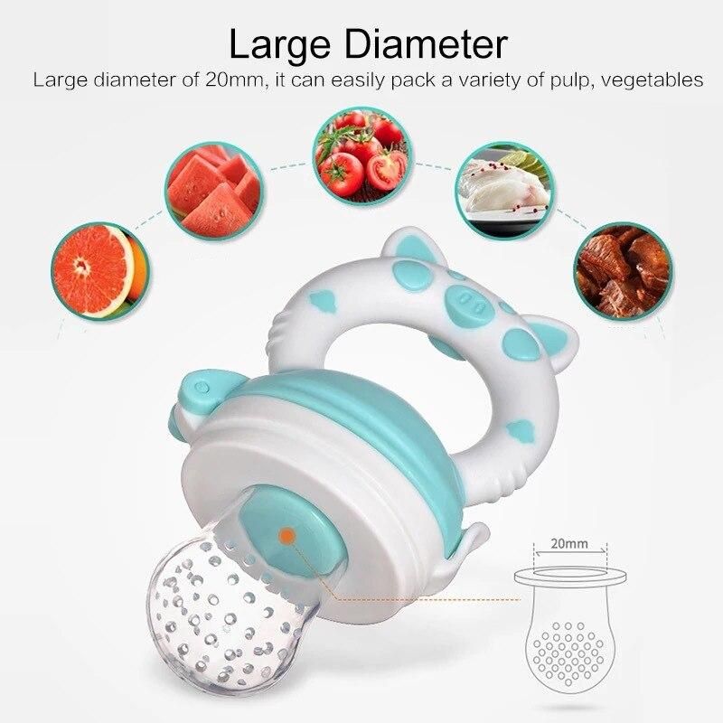 Silicone Fresh Food Nibbler Baby Feeder Kids Boy Girl Fruit Nipples Feeding Safe Infant Baby Supplies Nipple Soother Bottles