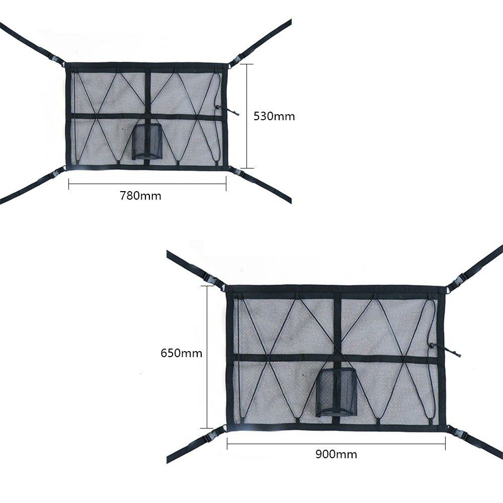 Car Ceiling Storage Bag Double-Layer Adjustable Cargo Net