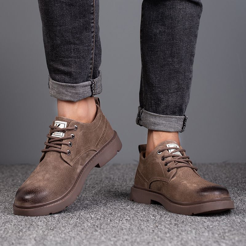 Genuine Leather Work Safety Boots Steel Toe Cap Indestructible Shoes