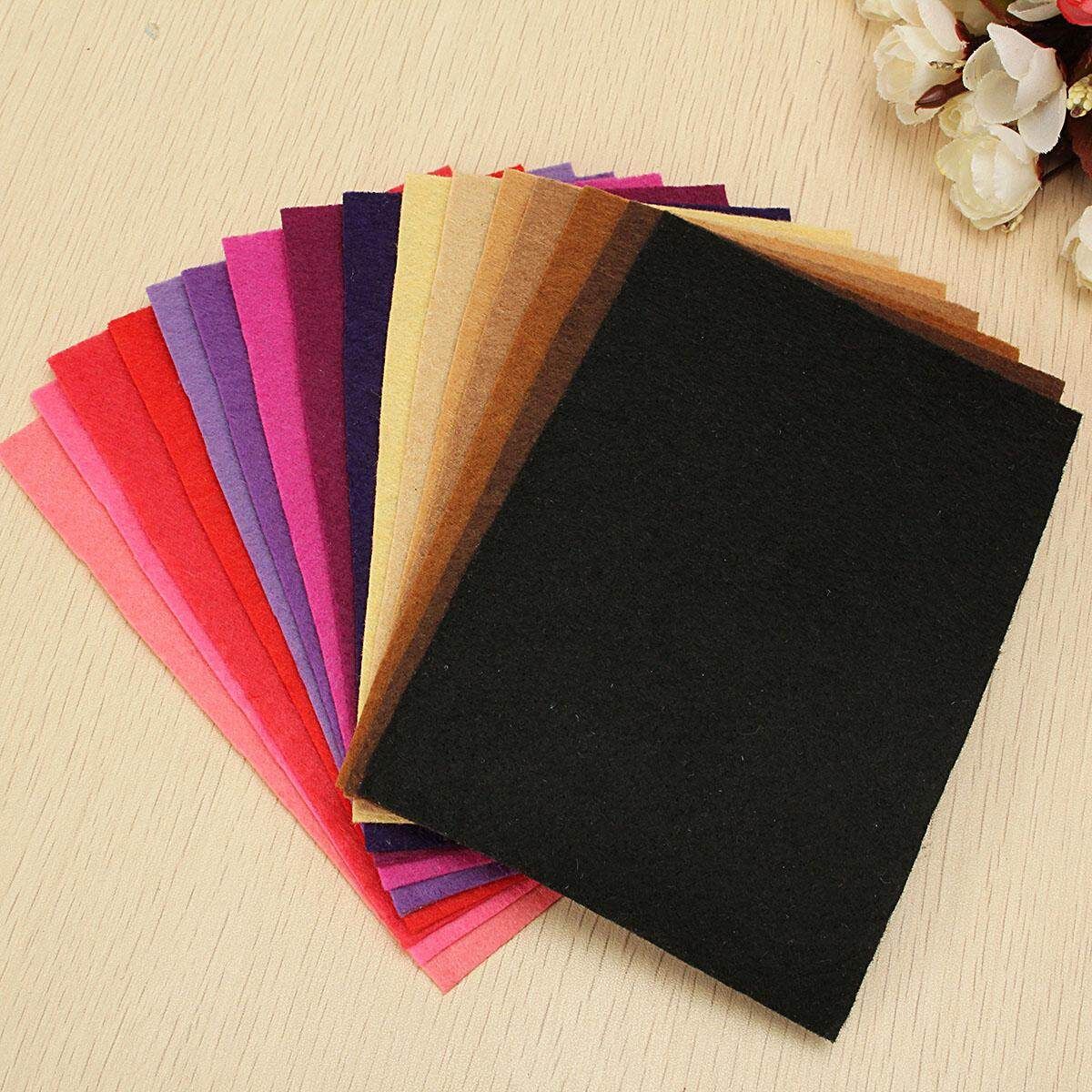 40 Colors 10x15cm Felt Sheets DIY Craft Supplies Polyester Wool Blend Fabric