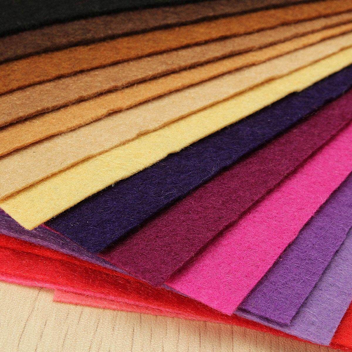 40 Colors 10x15cm Felt Sheets DIY Craft Supplies Polyester Wool Blend Fabric