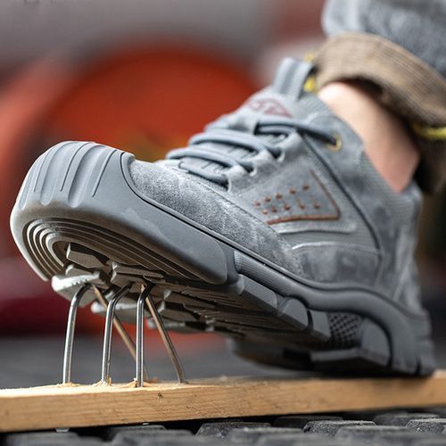 Construction Site Work Sneakers Steel Toe Shoes Men Puncture-Proof Safety Shoes