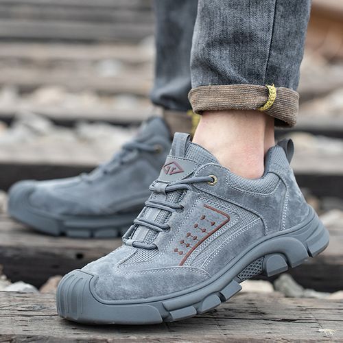 Construction Site Work Sneakers Steel Toe Shoes Men Puncture-Proof Safety Shoes