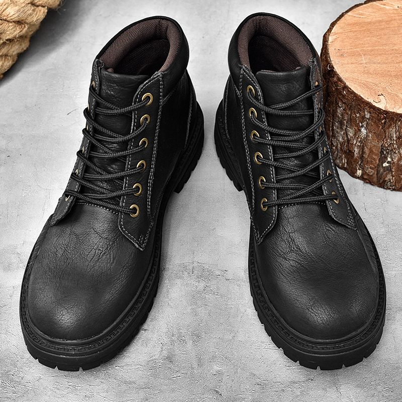 Men's Fashion Casual Hiking Worker Leather Ankle Boots Shoes