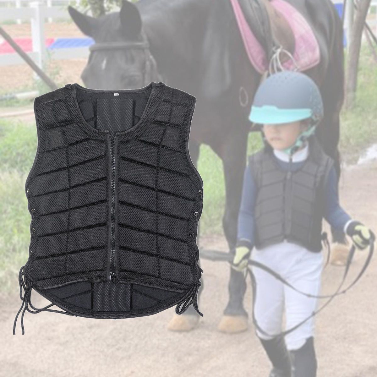Equestrian Vest Professional Safety Horse Riding Vest Waistcoat M Kids