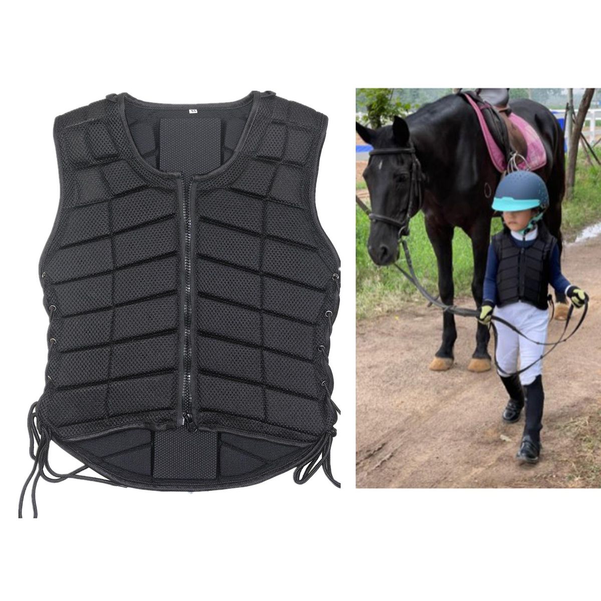 Equestrian Vest Professional Safety Horse Riding Vest Waistcoat M Kids