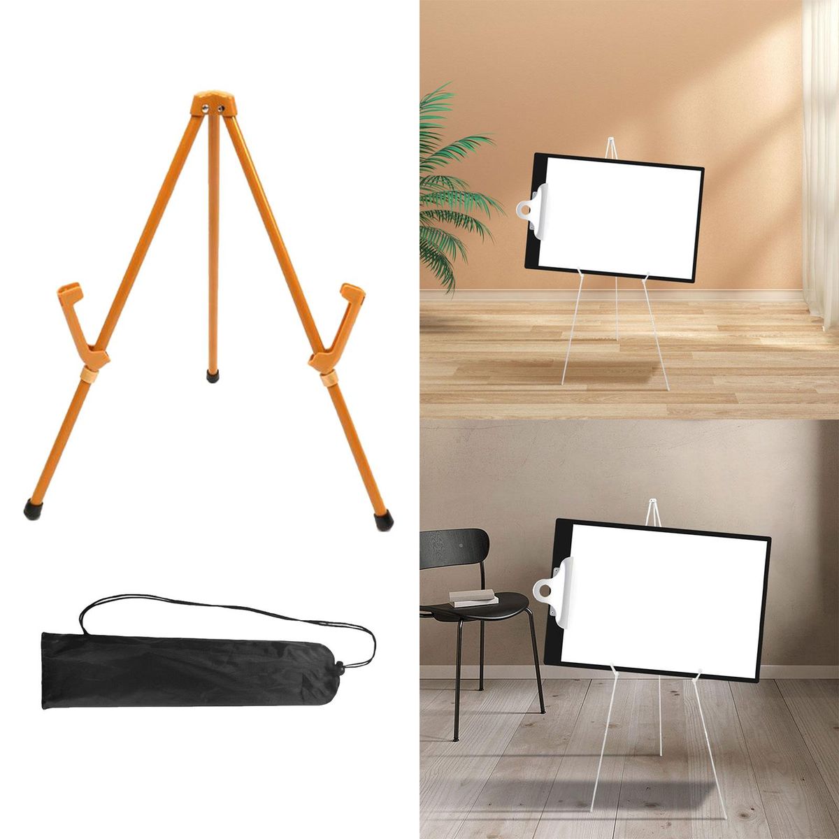 Tripod Display Easel Stand Stable Drawing Easels Folding Easel Argent